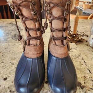 Womens Sperry Fur-Trimmed Boots Size 7 M
